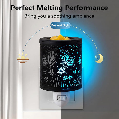 7 Wax Melts Warmer Plug in WallElectric Wax Warmer with Colors Light Fragrance Wax Burner PTC Heating Pluggable Wax