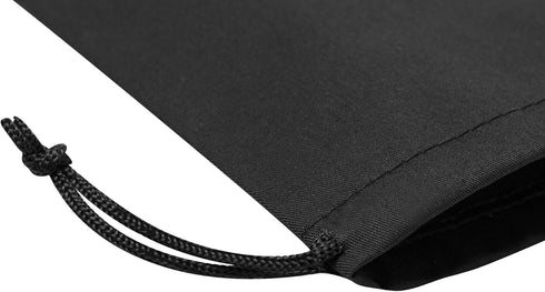 DR Black Cotton Drawstring Bags with Double String - 6 x 8 inch, 12 Pack for Pantry Gifts