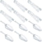 Roshtia 12 Pcs Plastic Serving Tongs Mini Kitchen Tongs Utility and Plastic Kitchen Scoops Clear Ice Scoop Mini Clear