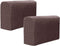 BESPORTBLE Furniture Armrest Protectors, Universal Elastic Sofa Stretch Armrest Cover, 2Pcs (Dark Coffee)