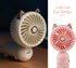 QearFun Mini Hand Held Fan, Portable Lanyard Fan with USB Rechargeable Battery, 3 Speed, 8-12 Hours, Pink & Green
