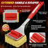 SUPOWER 15" 3X Steam Safe Grill Cleaning Brush Bristle Free for Outdoor Grill with Extended Handle, Thick Aramid Fabric