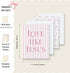 LARTSFRO 11x14 Inch Set 4 Coquette Pink Bow Jesus Canvas Wall Art Decor Posters Prints, Light Pink Bow Room Bedroom