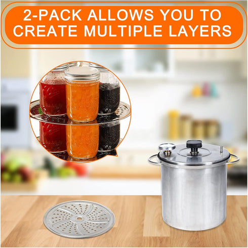 2Pack Canner Rack for Pressure Canner, 11-Inch Stainless Steel Pressure Cooker Rack, Compatible with Presto, All-American and More by FONLLAM