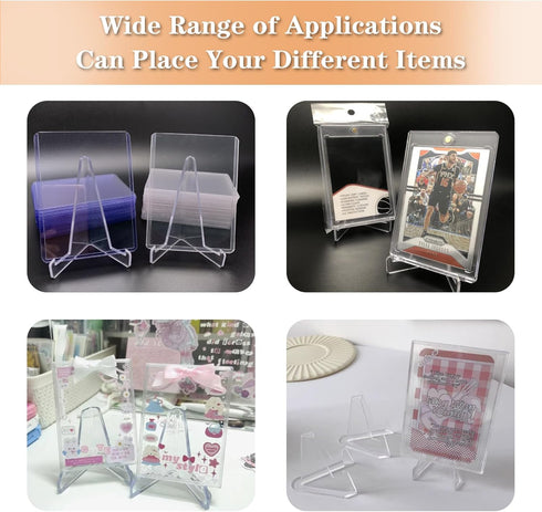 40 Pack Acrylic Display Stands, 2.16 Inches Transparent Card Easel for Medals, Baseball Cards, Coins, Star Cards