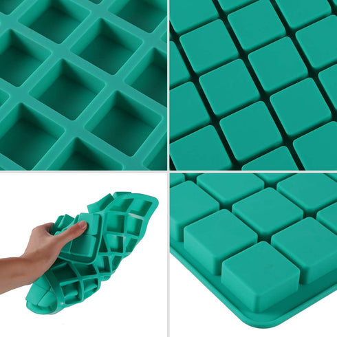 Silicone Caramel Candy Molds, 2 Pack, 40-Cavity Square Hard Candy Mold for Chocolate Truffles, Gummy Jelly, Pralines,