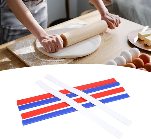 Silicone Rolling Strip, 6 Pcs Rolling Pin Guides for Thickness, 2/4/6mm, Kitchen Pastry Cookie
