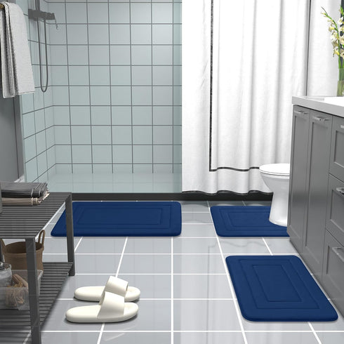 Arotive Memory Foam Bathroom Rug Mat 24x16, Ultra Soft and Absorbent Bath Mat, Comfortable Carpet for Bathroom Floor,