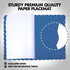 Fit Meal Prep 100 Pack Disposable Paper Placemats, 14 x 10 Inch Blue with Wavy Scalloped Edge for Restaurant Catering