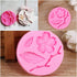 Rolin Roly Fondant Flower Mold, 3D Silicone Mould for Peach Leaves, Mini Cake Decoration Accessories