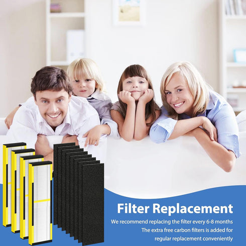 FLT4825 HEPA Filter B Replacement for Germ-Guardian, Compatible with 22" Air Purifier AC4825E AC4900CA (4 Pack)