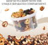 2 Pack 16oz (2 Set-Oat SOLIGT Overnight Oats Containers with Lids, Folding Spoons and Divided Compartments for Fruit