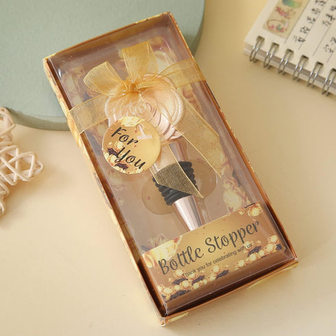 VIDACONTIGO 15 15) PCS Rose Gold Wine Bottle Stoppers for Wine Bottles, Wedding Favors for Guests, Bridal & Baby Shower