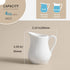 2 Pack 4 Oz Gurygo Classic White Ceramic Small Creamer Pitcher with Handle- Fine Porcelain Small Milk Pitcher - Ceramic