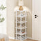 SHIISEWE White Bamboo Shoe Rack for Small Spaces 6 Tier Tall Vertical