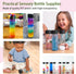 16 Pack 12 oz 350 ml) DI QIU REN Clear Plastic Bottles Empty Sensory Bottles with Caps Reusable Juice Bottles Drink