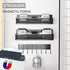 Aufworld 5 Pack 8-Hook 8 Magnetic Spice Rack for Refrigerator, Magnetic Shelf, Moveable Magnetic Fridge Organizer