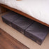 Underbed Storage Boxes for Bedding, Garment, Duvets, Blankets, Shoes, Folding Fabric Rigid Bins with Zip Lid, Washable