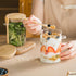 HeipokLife 6 Pack 16oz Glass Jars with Bamboo Lids and Spoon,Overnight Oats Container,Round Glass Containers