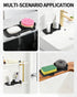 AMAZYC-US 2-in-1 Upgraded Silicone Sponge & Soap Holder with Extra Tray, Auto-Drain Organizer for Kitchen & Bathroom