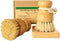 JouiiSiYa Bamboo Vegetable Brush Set, Natural Bristle Dish Brush with Holder, Eco Friendly