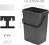 stonespace 3.2 Gallon/12L Bin,1 Pack Under Sink Trash CanKitchen Compost Bin, Diaper Pail, Hanging Garbage Can for Baby