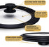 Universal Pot Lid with Heat Resistant Silicone Rim and Tempered Glass, Fits 6.5", 7", 8" Diameter Pans and Skillets