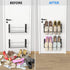 2 Pack, Hanging Shoe Rack Wall Mount Shoe Rack with Sticky Hanging Mounts, Wall Shoes Holder Storage Organizer Shelf