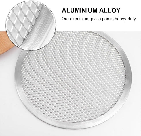 Alipis Pizza Screen Pizza Pan Net, 11inch Stainless Steel Pizza Baking Screen, Round Mesh Pizza Crisper