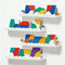XNGZY Nursery Book Shelves, Set of 4 Floating Book Shelves, Scalloped Wall Bookshelf