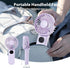 Handheld Mini Fan, 3 in 1 Portable Fan with USB Rechargeable, 3000mAh Battery, 180° Foldable with 5 Speed Wind (Purple)
