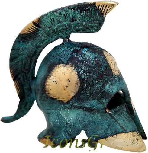 IconsGr Ancient Greek Bronze Museum Replica of Spartan Officer Helmet, Model 389