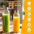 18 oz, 100% Set 3 Luxfuel Clear Glass Bottles with Lids Reusable Glass Water Bottles with Stainless Steel Cap