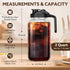 Mihlapi 64 OZ 2 Glass Pitcher with Lid, Mason Jar Pitcher Double Leak Proof, Quart Breast Milk Storage Containers