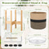 Sunnychicc Stand(7.87 Inch,Black Plant Basket with Stand Indoor Planter Pot Holder Sturdy Jute Rope Modern Woven