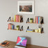 Wallniture Ponza Floating Shelves Set of 4, Wall Mounted Rustic Wood Board with Metal Bracket