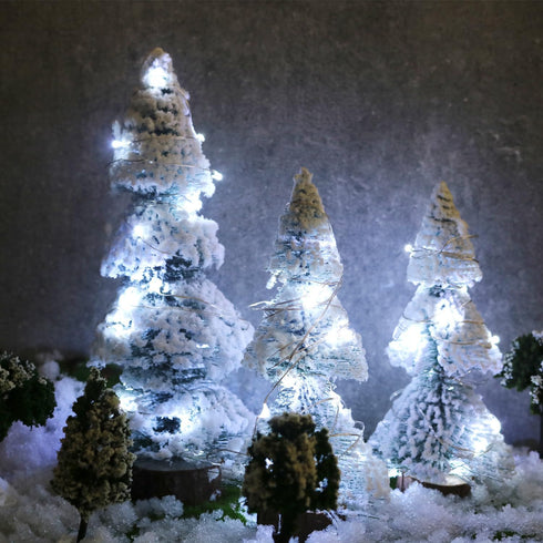 6 Pack Battery Operated Fairy Lights - Mini String Lights with Timer, 2 Remote, 20LED Cool White, Waterproof