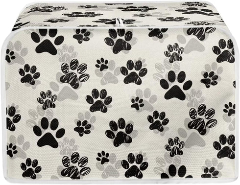 Dog Paw Toaster Covers 4 Slice, Anti Dust Cover for Most Standard Toasters, Small Kitchen Appliance Protector