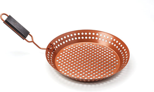 Outset QN77 Grill Skillet - Copper Non-Stick with Removable Soft-Grip Handle