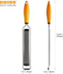 Deiss PRO Citrus Lemon Zester & Cheese Grater - Razor-Sharp Stainless Steel Blade, Dishwasher Safe