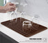 Silicone Dish Drying Mat - Non-Slip Easy Clean Sink Mat for Kitchen Counter, Refrigerator, or Drawer Liner (18" x 16",