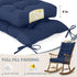 80% mudilun Rocking Chair Cushion Non-Slip Tufted Indoor/Outdoor Rocking Chair Cushions Water Proof with Straps