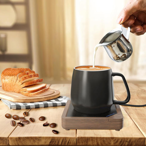 Set: 131F/55C, Coffee Mug Warmer Coffee Warmer for Desk Auto Shut Off Candle Warmer Plate Coffee Cup Warmer Heated