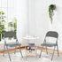 2 Pack Set, DUMOS Folding Chairs with Padded Cushion and Back - PU Leather Stackable Portable Dining Chairs for Home