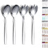 Salad Server Set, 4 Pieces Stainless Steel Salad Serving Set, Salad Spoon, Fork, Dishwasher Safe