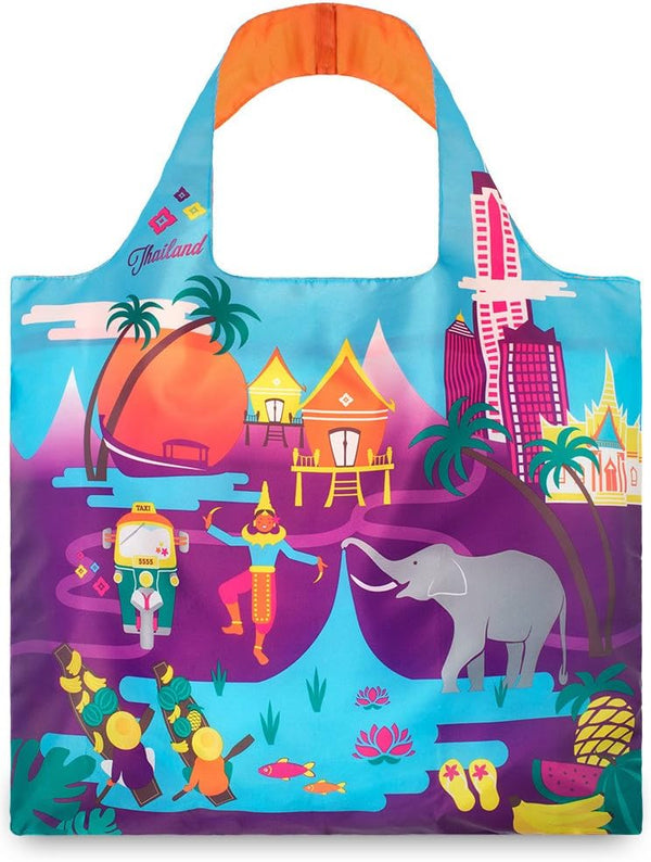 LOQI Urban Thailand Multicolored Reusable Shopping Bag