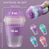 4 Pack 20 oz Freshmage Yogurt Parfait Cups with Lids, Reusable Overnight Oats Containers with Lids, Folding Spoons
