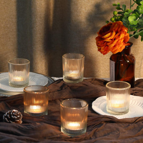 48pcs Votive Candle Holders, Clear Glass Tea Lights Candle Holder in Bulk for Table Centerpiece, Tealight Candle Holder