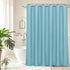 AooHome Extra Long Shower Curtain 72x78 Inch, Fabric Liner with Hooks, Weighted Hem, Water Repellent, Blue
