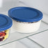 Set 2 1 Fox Run Glass Yogurt Containers with Lids, of Glass Bowls for Yogurt, Salads and Leftovers, Quart Capacity Each